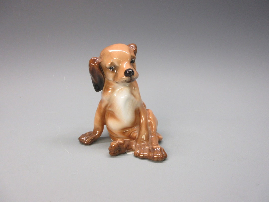 Antique Royal Doulton Seated Puppy Dog Porcelain Figurine HN Etsy
