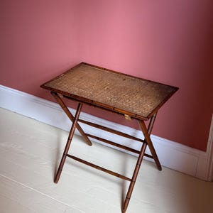 Antique French 19th Century Faux Bamboo Folding Table | Vintage Folding Table | Faux Bamboo Table