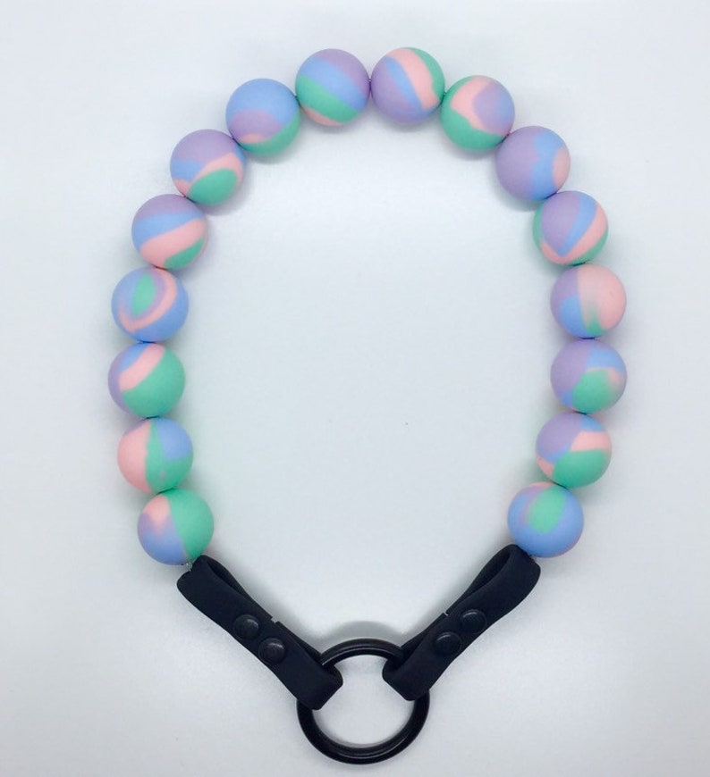 SlipOn Bead Dog Collar solid colour example tiedye Etsy