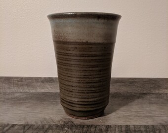 グレーとブルーの陶器の花瓶 5インチ×4インチ - Etsy 日本