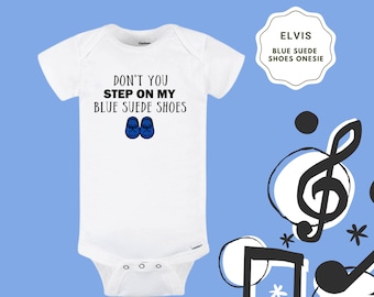 Elvis Blue Suede Shoes Onesie, Baby Onesie, Father's Day, Baby Shower Gift, Unisex Baby, Elvis Baby, Elvis Presley, Baby Birthday gift, Kids