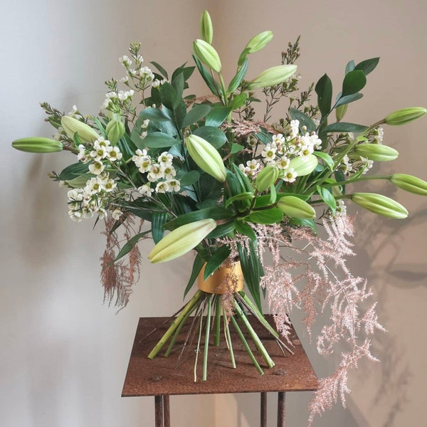 Hanataba Bouquet Twister-Werkzeug zum Erstellen von Spiralen, handgebundenen Blumensträußen, frischen Blumenarrangements, Trockenblumenstrauß, Seidenblume