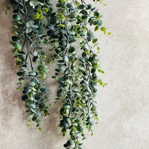 Artificial Trailing Eucalyptus Plant Faux Hanging Green Everlasting Stem Length 75cm