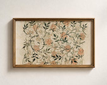 William Morris Vintage Wallpaper TV Art Moody Botanical Arts and Crafts Floral Digital Download Samsung Frame TV Wall Art Instant Download