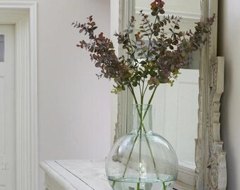 Faux Eucalyptus Spray Burgundy Artificial Branch Everlasting Foliage Eucalyptus Greenery