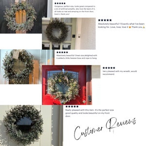 Large Eucalyptus Wreath 50cm Faux Spring Front Door Wreath Artificial All Year Round Wreath Outdoor/Indoor Wreath image 3