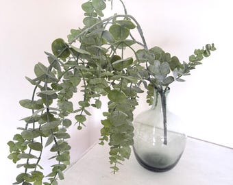 Artificial Trailing Eucalyptus Branch Faux Hanging Greenery Stem Realistic Indoor Plant for Vase Arrangements Shelf Decor Housewarming Gift