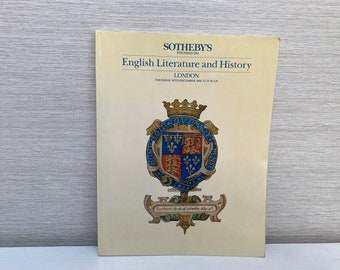 Sothebys Auction Catalogue English Literature and History Thursday 18 th December 1986