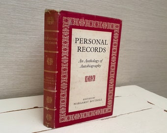 Personal Records An Anthology of Autobiography by Margaret Bottrall 1961 Hardback Book