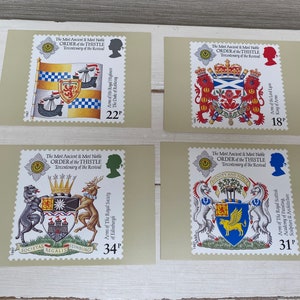 Cartes postales Royal Mail Stamp - Héraldique écossaise, 21 juillet 1987