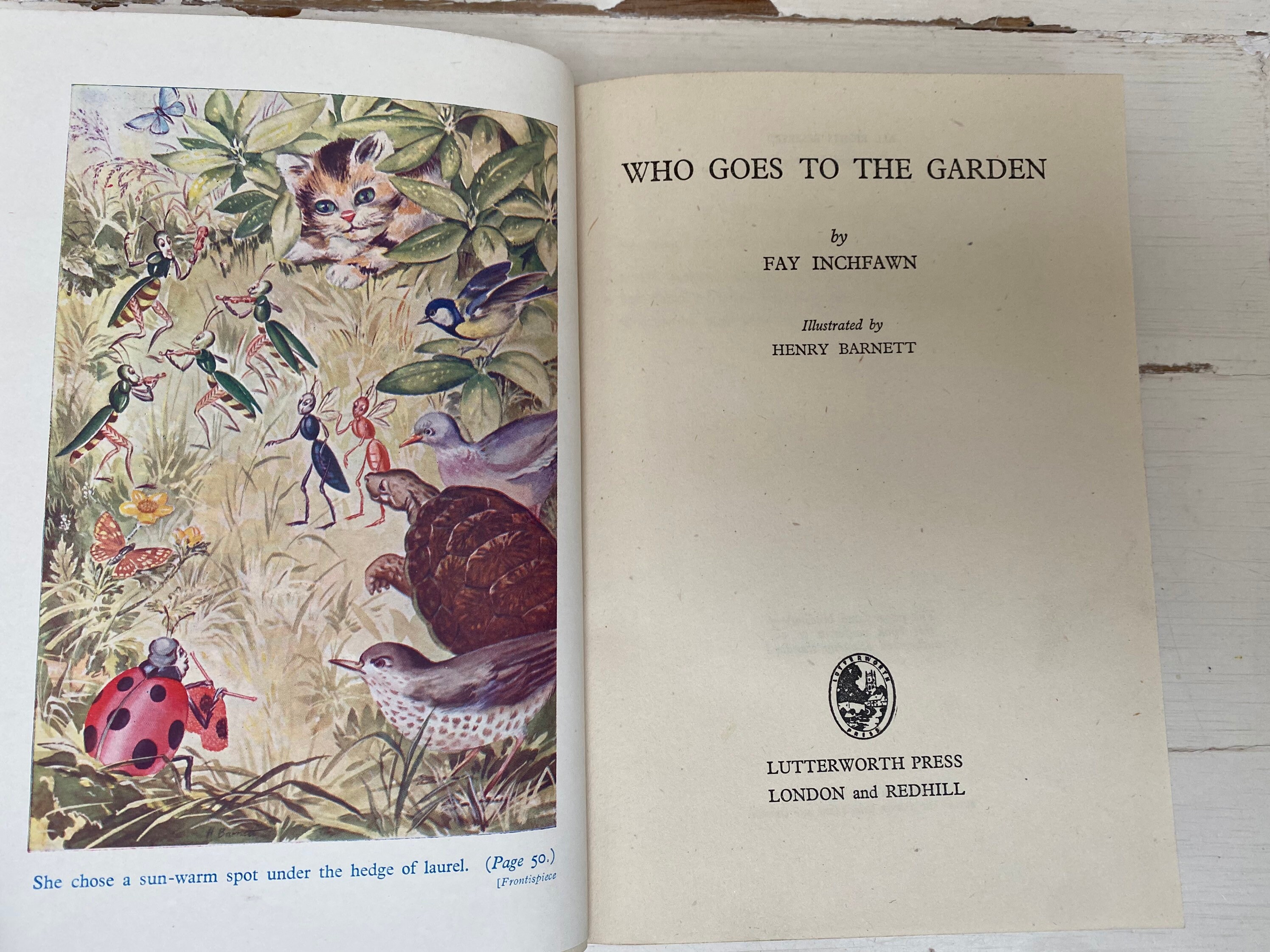 フェイ・インチフォーン著『Who Goes to the Garden』ハードカバー本