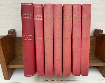 Rugby World Vintage 1960s Hardback Books - Sold Individually Various Years