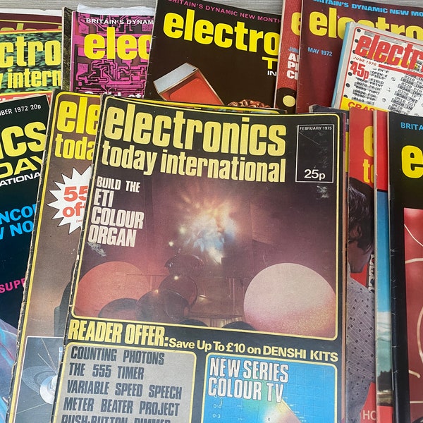 Vintage 1970's Electronics Today International Magazines - Various Titles Sold Individually