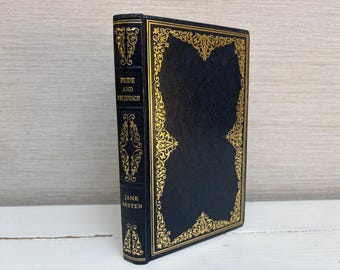 Pride and Prejudice by Jane Austen Vintage 1968 Hardback Heron Books Blue Faux Leather