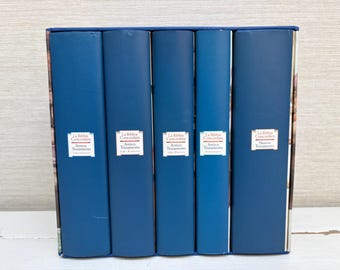 La Bibbia Concordata – Complete Multi-Volume Bible Set in Italian | Blue Hardback Books | Religious Library Collection 1982
