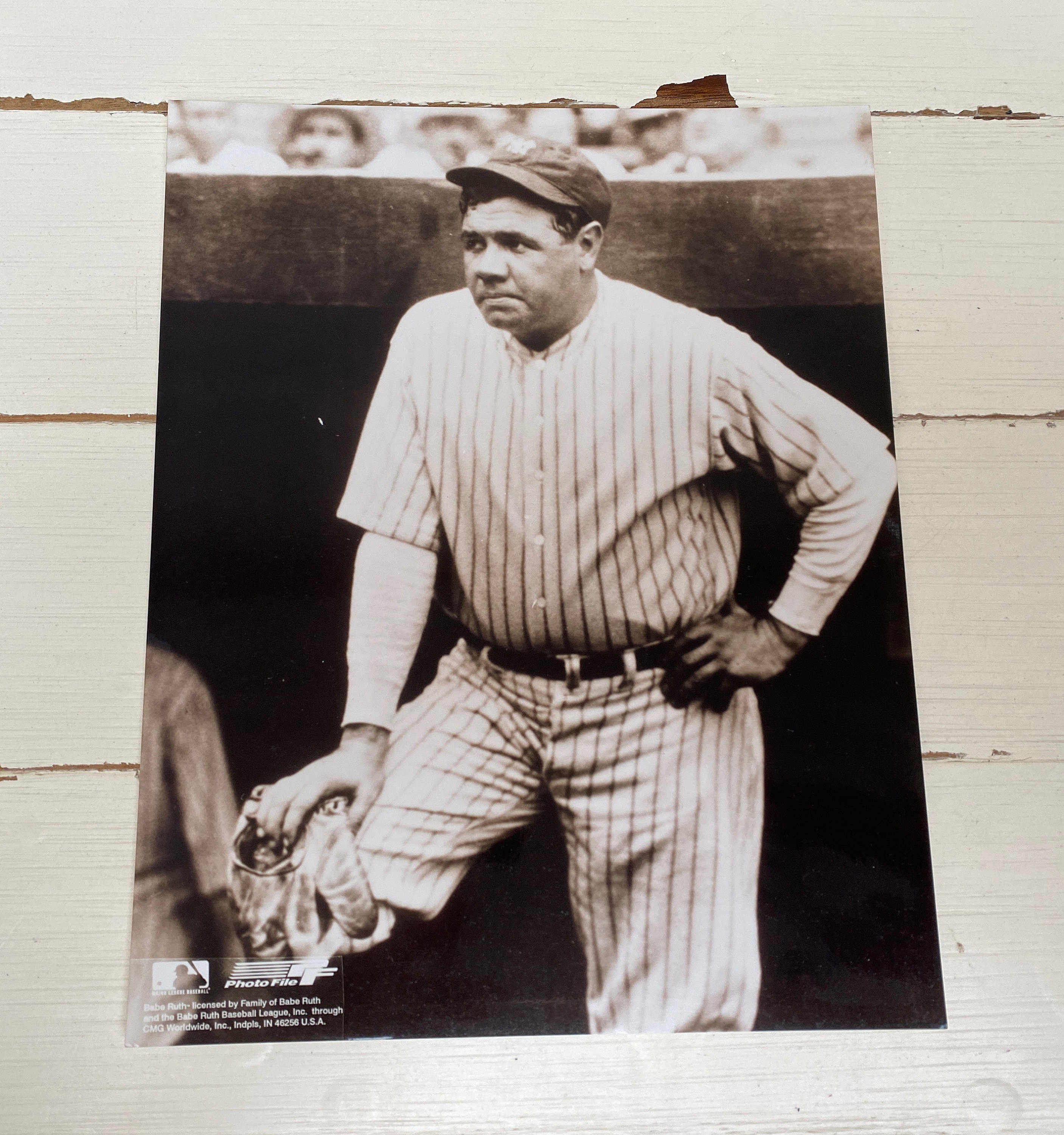 Vintage Baseball Player Photograph George Herman Ruth Babe 