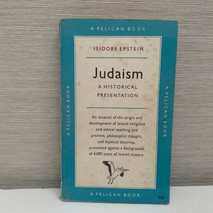 Judaism by Isidore Epstein - 1959 Vintage Pelican Paperback Book