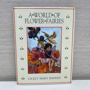 Un mondo di fate dei fiori di Cicely Mary Barker Libro con copertina rigida vintage 1992 - Frederick Warne