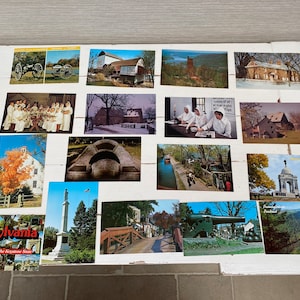 Cartoline d'epoca anni '80 Pennsylvania USA - Selezione di 17