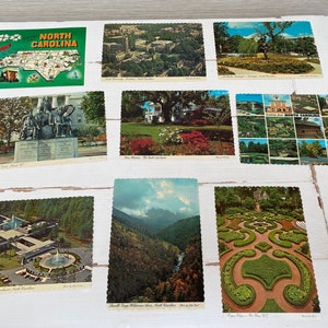 1980s / 70s Vintage Postcards North Carolina USA - Selection of 9