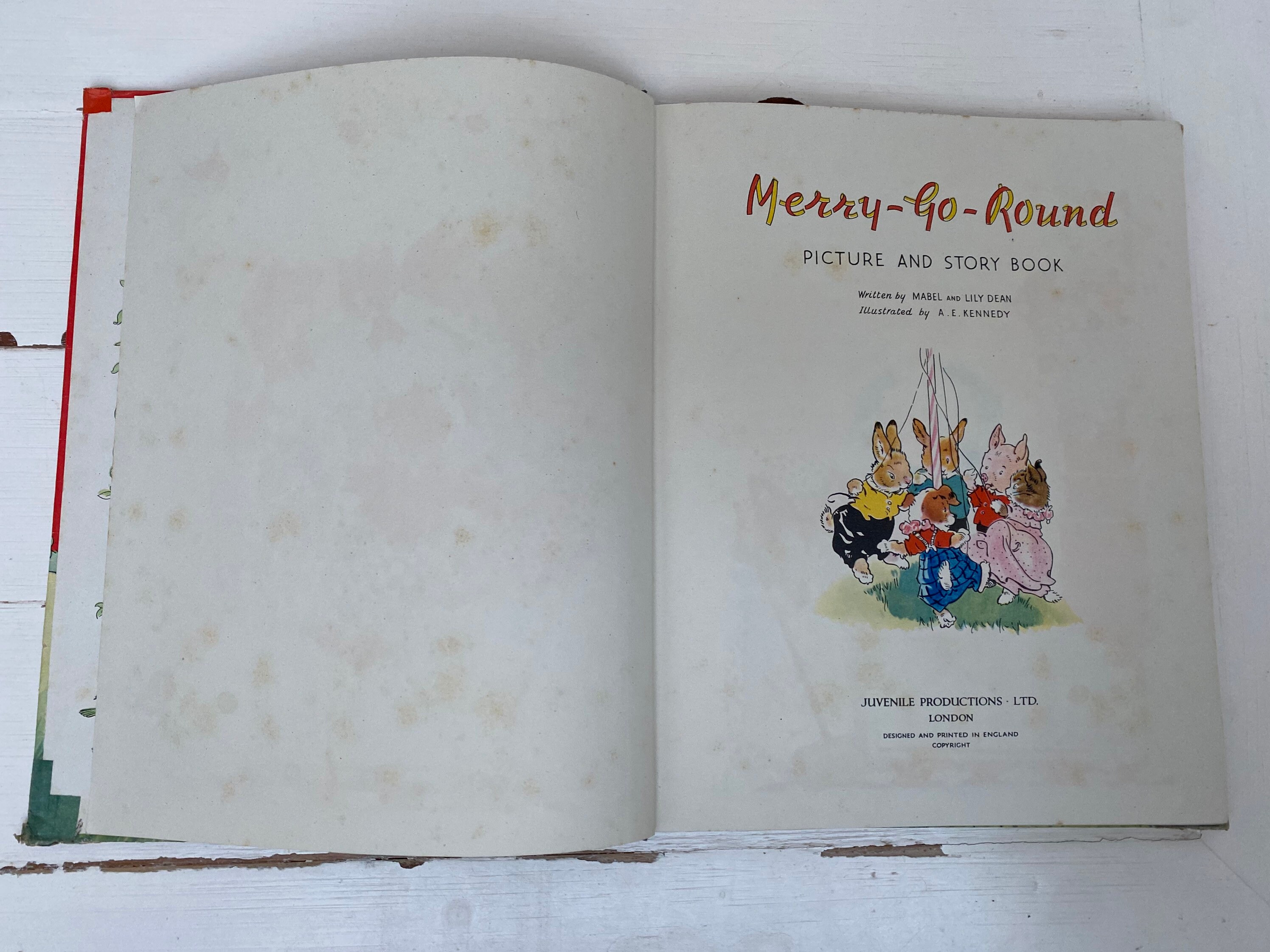 Merry Go Round Picture and Story Book Vintage Childrens Hardback