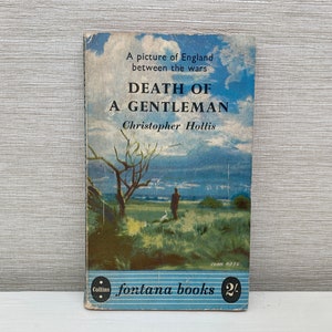 Muerte de un caballero La carta de Robert Fossett por Christopher Hollis Primera edición de Fontana 1957 Libro de bolsillo