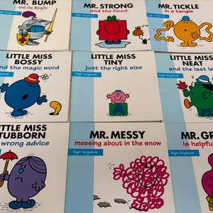 Mr Men Little Miss Paperback Books by  Roger Hargreaves 1998 Vintage Daily Mirror - Sold Individually