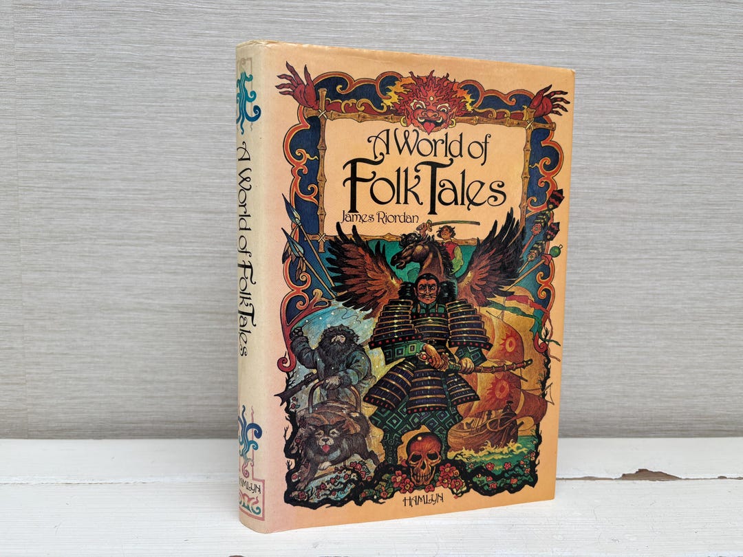 A World of Folktales by James Riordan 1981 First Edition Illustrated ...