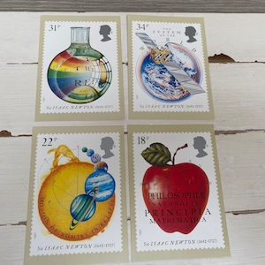 Cartes postales Royal Mail Stamp - Sir Isaac Newton 24 mars 1987