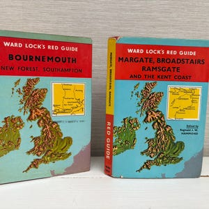 Guía Roja de Ward Lock, libros de tapa dura de los años 60. Varios títulos se venden por separado.