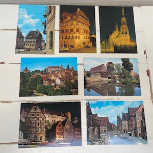1960er Postkarten von Nurnberg x 7
