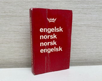 Damms Lommeordboker Engelsk Norsk Pocket Dictionary Vintage Paperback Book