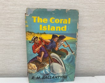 The Coral Island by R M Ballantyne - Hamlyn Classic Library Vintage Hardback Book