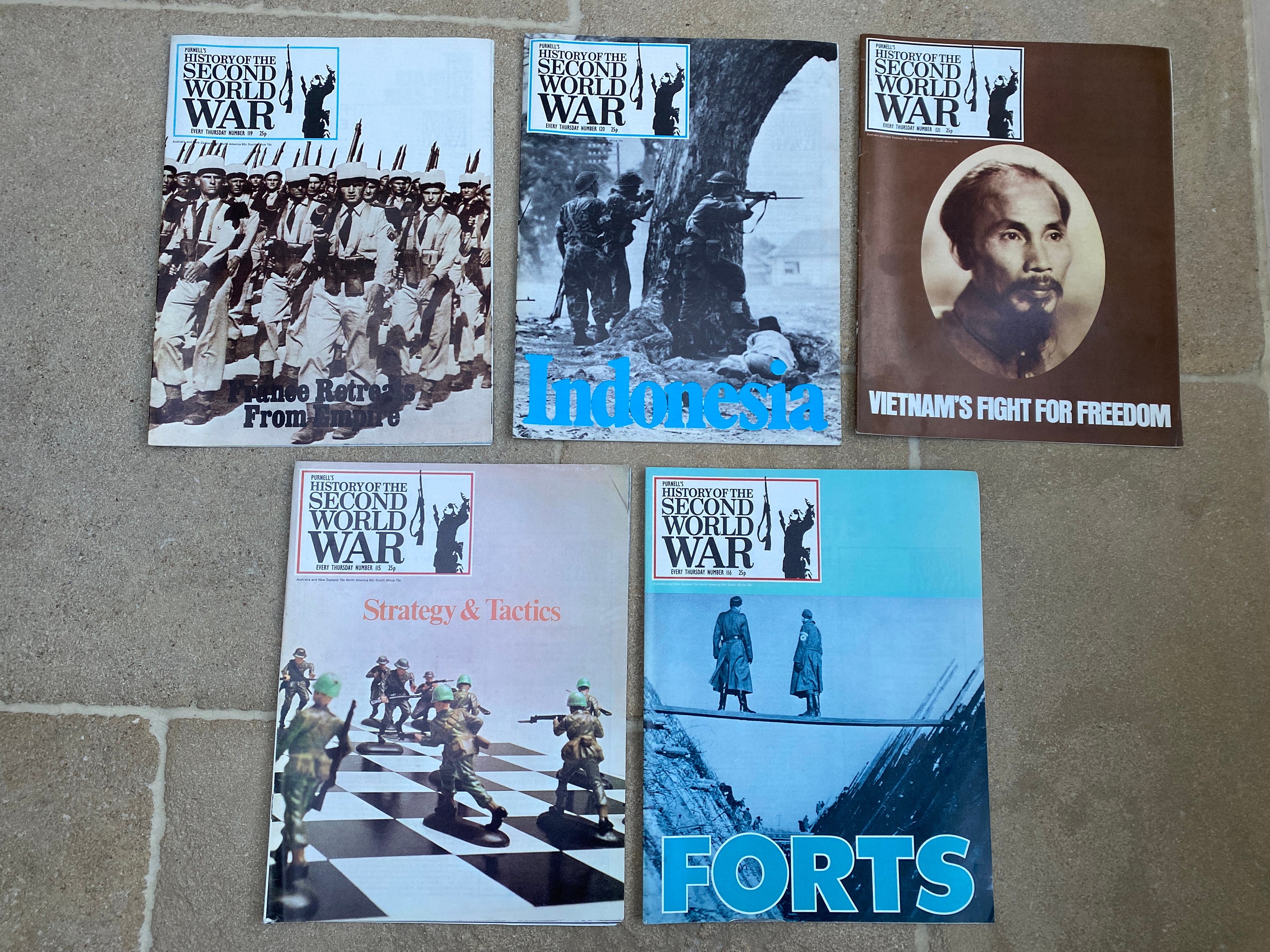 Vintage Purnells History of the Second World War Magazines