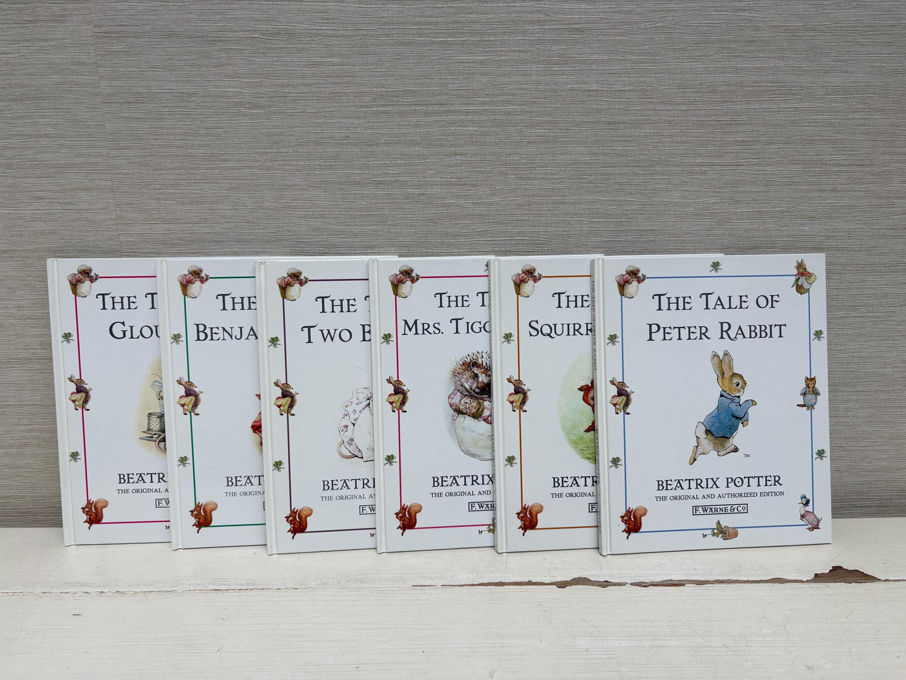 Beatrix Potter Set of Six Hardback Books Vintage 1997 - F Warne