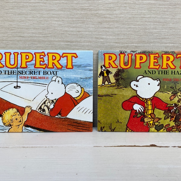 Rupert Bear Vintage Hardcover Kinderbücher von Mike Trumble Gildenverlag 1980er Jahre - Einzeln Verkauft