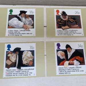 Postzegelkaarten van Royal Mail - De Welshe Bijbel 1 maart 1988