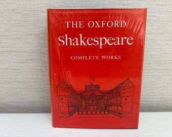 Obras completas de Shakespeare de Oxford, Oxford University Press, libro de tapa dura vintage de 1962