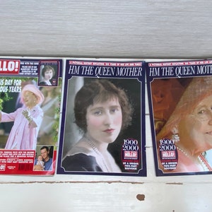 Hello Magazine Vintage Number 622 August 1st 2000 Plus H M The Queen Mother Vols 1 & 2