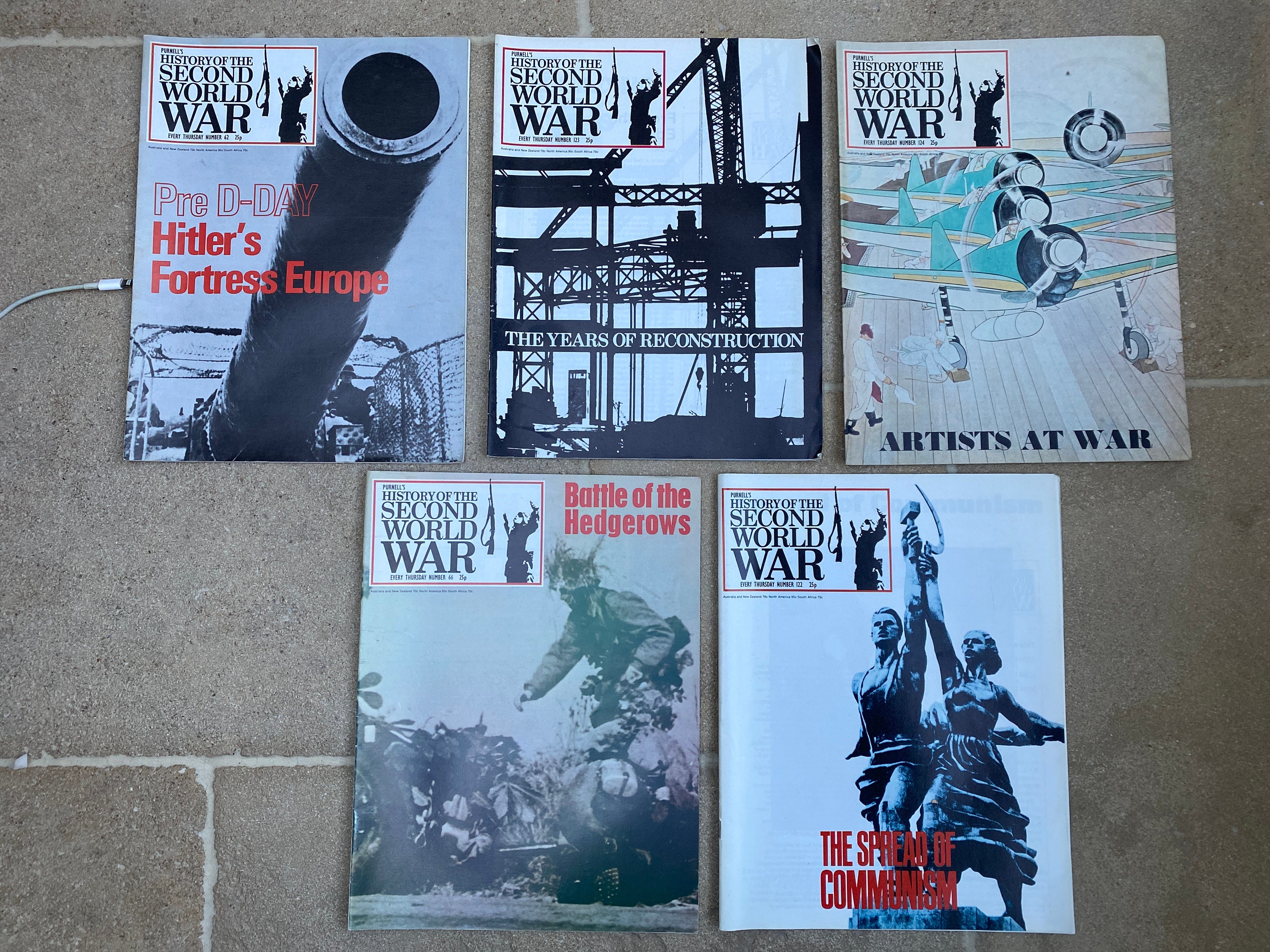 Vintage Purnells History of the Second World War Magazines
