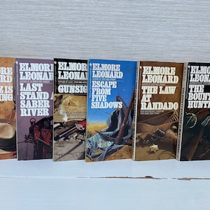 Elmore Leonard American Frontier 1980s Paperback Books - Sold Separately
