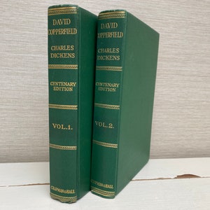 David Copperfield Vol 1 & 2 by Charles Dickens 1936 Centenary Hardback Edition - Chapman and Hall