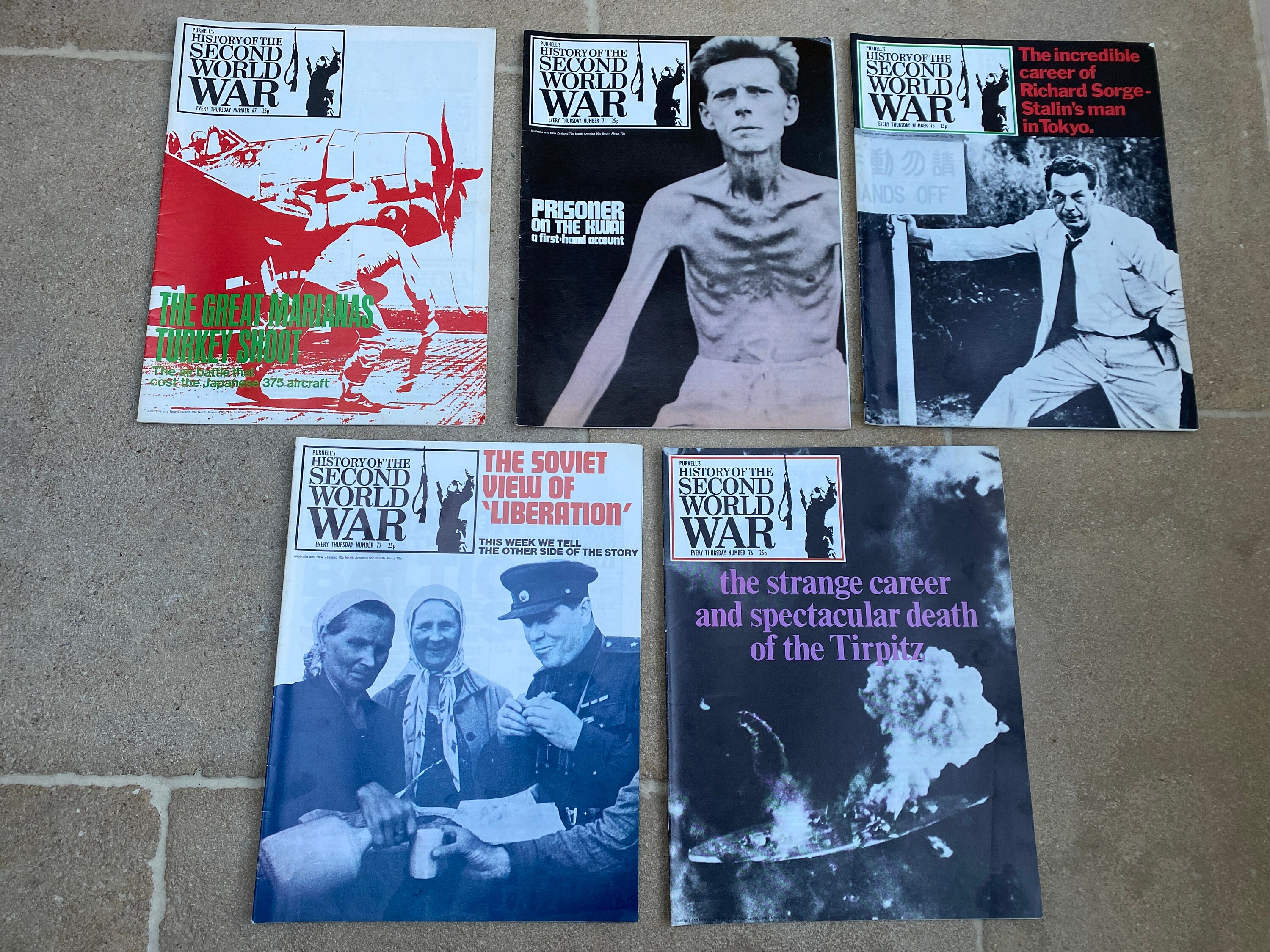 Vintage Purnells History of the Second World War Magazines