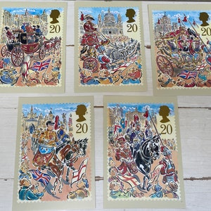 Cartes postales de timbres Royal Mail - The Lord Majors Show 17 octobre 1989