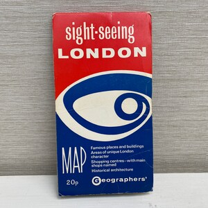 Vintage Geographers London Sehenswürdigkeiten Karte
