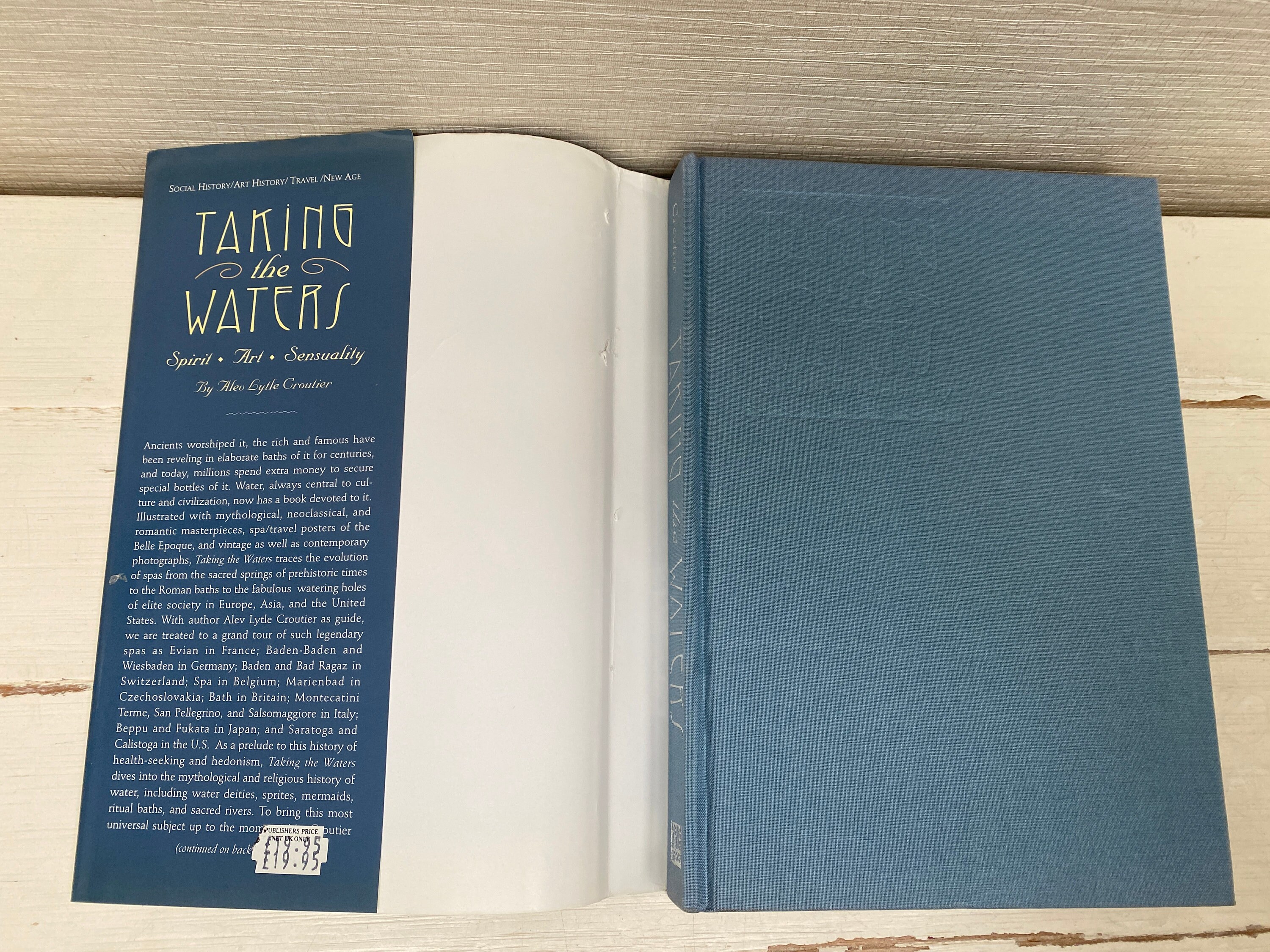 Taking the Waters by Alev Lytle Croutier 1992 Vintage Hardback