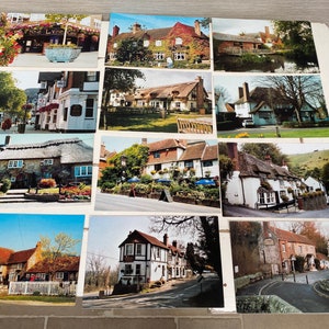 cartes postales vintage West Sussex Pubs / Auberges - Sélection de 14