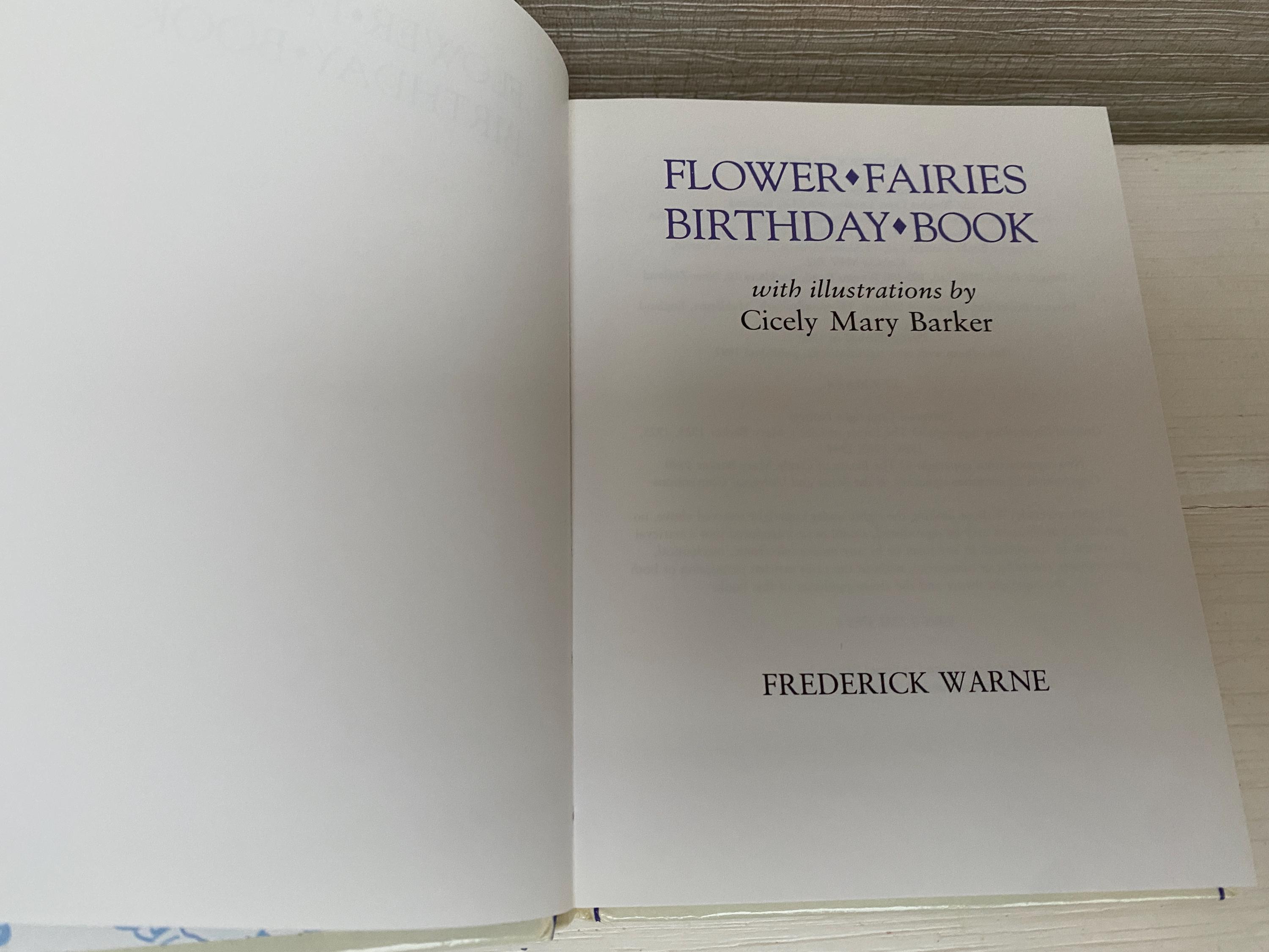 The Flower Fairies Birthday Book by Cicely Mary Barker Hardback