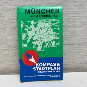 Munchen Compass Stadtplan - Carte pliée en papier - Plan de la ville - Heinz Fleischmann