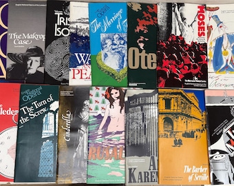 Vintage 1970/80s English National Opera London Coliseum Collectable Theatre Brochures - Various Titles Sold Separately